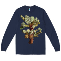 Navy cholla tree cactus Long Sleeve Tee - LillyAllenDesigns