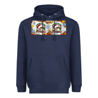 Navy When You're Dead Inside But It's Christmas Hippie Skeleton Santa Heavyweight Hoodie - Artiststas
