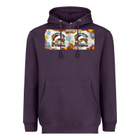 Plum When You're Dead Inside But It's Christmas Hippie Skeleton Santa Heavyweight Hoodie - Artiststas