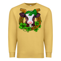 Antique Gold lucky horseshoe 4 leaf clover baby calf Premium Sweatshirt - Jasminsmagicworld