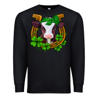 Black lucky horseshoe 4 leaf clover baby calf Premium Sweatshirt - Jasminsmagicworld
