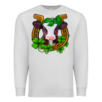 Dove Grey lucky horseshoe 4 leaf clover baby calf Premium Sweatshirt - Jasminsmagicworld