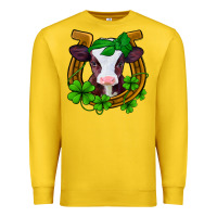 Lemon lucky horseshoe 4 leaf clover baby calf Premium Sweatshirt - Jasminsmagicworld