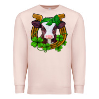 Pale Pink lucky horseshoe 4 leaf clover baby calf Premium Sweatshirt - Jasminsmagicworld
