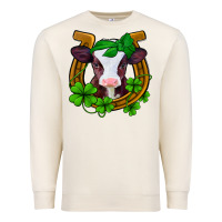 Sandshell lucky horseshoe 4 leaf clover baby calf Premium Sweatshirt - Jasminsmagicworld