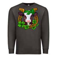 Smoke lucky horseshoe 4 leaf clover baby calf Premium Sweatshirt - Jasminsmagicworld