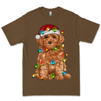 Toy Poodle With Christmas Lights Premium Tee | Teevron