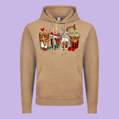 Religious Coffee Cups Vintage Hoodie Designed By Adodesignshop