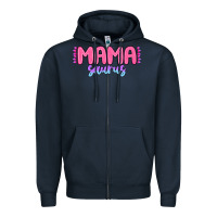 Navy mama saurus Zipper Hoodie - MaliasSmallBusiness