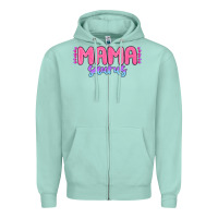Seafoam mama saurus Zipper Hoodie - MaliasSmallBusiness