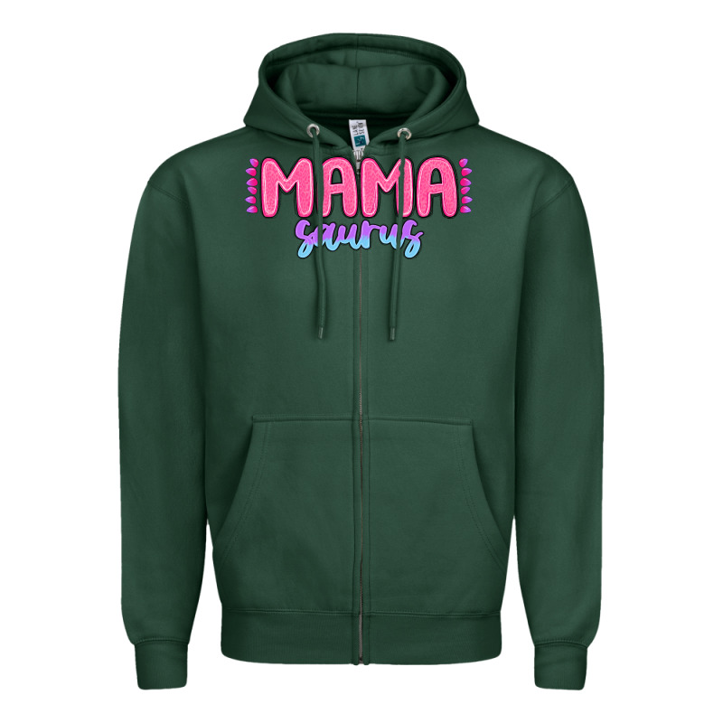 Mama Saurus Zipper Hoodie by MaliasSmallBusiness | Teevron