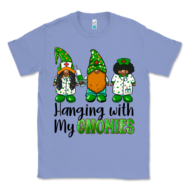 Hanging With My Gnomies African American Nurse Gnomies Classic Tee by BarkalooDesign | Teevron