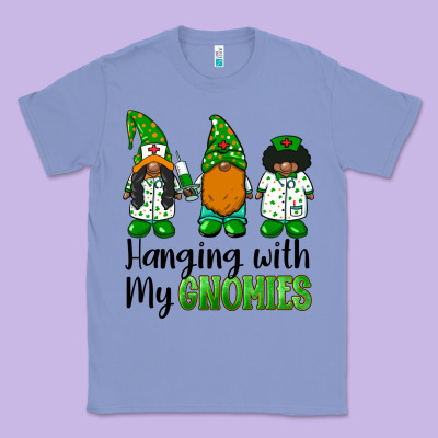 Hanging With My Gnomies African American Nurse Gnomies Classic Tee Designed By Barkaloodesign