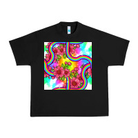 Black tie dye floral seamless pattern Urban Heavy Tee - BundleAndBundleShop