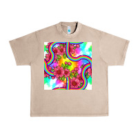 French Oak tie dye floral seamless pattern Urban Heavy Tee - BundleAndBundleShop