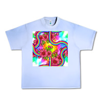 Grape Ice tie dye floral seamless pattern Urban Heavy Tee - BundleAndBundleShop