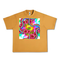 Peanut Butter tie dye floral seamless pattern Urban Heavy Tee - BundleAndBundleShop
