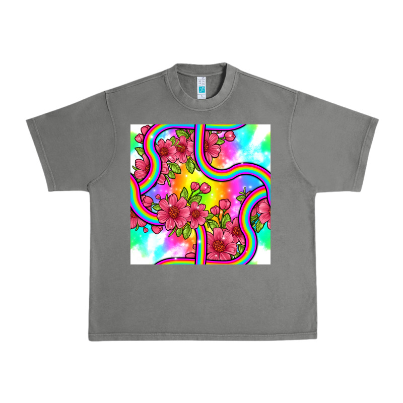 Tie Dye Floral Seamless Pattern Urban Heavy Tee by BundleAndBundleShop | Teevron