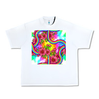 White tie dye floral seamless pattern Urban Heavy Tee - BundleAndBundleShop