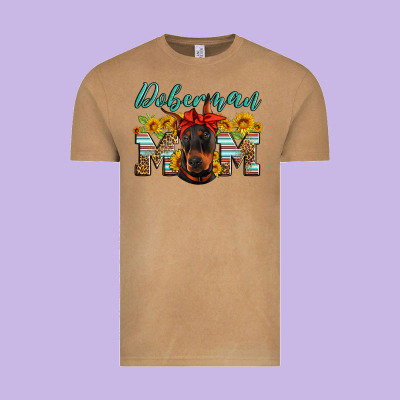 Doberman Mom Vintage Tee Designed By Artiststas