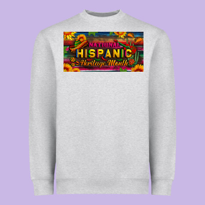 National Hispanic Heritage Month License Plate Heavyweight Sweatshirt Designed By Bundleandbundleshop