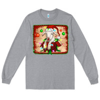 Heather Grey christmas lamb Long Sleeve Tee - Jasminsmagicworld