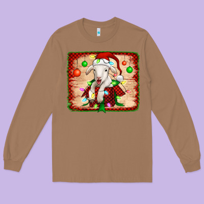 Christmas Lamb Long Sleeve Tee Designed By Jasminsmagicworld