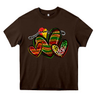 Chocolate Brown juneteenth hearts Heavy Core Tee - Zillion Design Studio