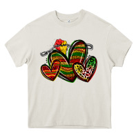 Cream juneteenth hearts Heavy Core Tee - Zillion Design Studio