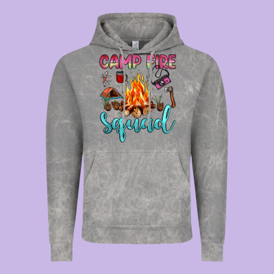 Camp Fire Squad Vintage Hoodie Designed By Jahusdesignshop