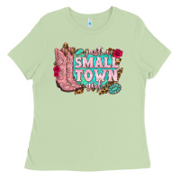 Matcha just a small town girl cowgirl boots Ladies Tee - texasbilliewilder