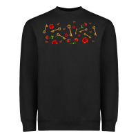 Black rosses and keys Heavyweight Sweatshirt - AdoDesignShop