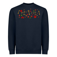 Navy rosses and keys Heavyweight Sweatshirt - AdoDesignShop