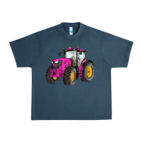 Midnight Navy western farm tractor pink Urban Heavy Tee - Artiststas