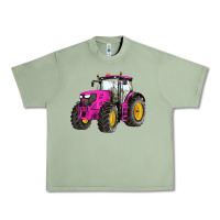 Oil Green western farm tractor pink Urban Heavy Tee - Artiststas