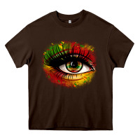 Chocolate Brown juneteenth eye Heavy Core Tee - Zillion Design Studio