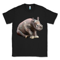 Black Baby Rhino Illustrations Classic Tee - LillyAllenDesigns
