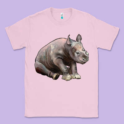Baby Rhino Illustrations Classic Tee Designed By Lillyallendesigns