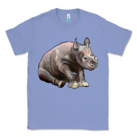 Colony Blue Baby Rhino Illustrations Classic Tee - LillyAllenDesigns