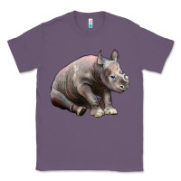 Lavender Baby Rhino Illustrations Classic Tee - LillyAllenDesigns