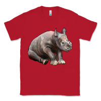 Red Baby Rhino Illustrations Classic Tee - LillyAllenDesigns