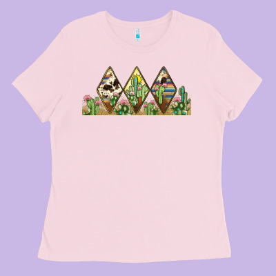 Cactus Cowhide Serape Ladies Tee Designed By Jahusdesignshop