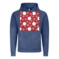 Vintage Denim christmas snow flakes seamless pattern Vintage Hoodie - BundleAndBundleShop