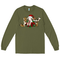 Army Green joy christmas lamb Long Sleeve Tee - Jasminsmagicworld