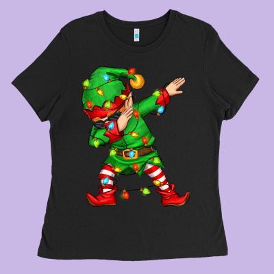 Dabbing Elf Ladies Tee Designed By Zillion Design Studio