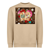 Mushroom playing cards and pearls Heavyweight Sweatshirt - AdoDesignShop