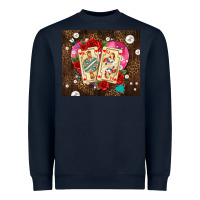 Navy playing cards and pearls Heavyweight Sweatshirt - AdoDesignShop