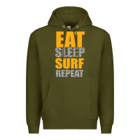Army Green eat sleep surf repeat Premium Hoodie - Bettercallsaul