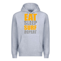 Heather Grey eat sleep surf repeat Premium Hoodie - Bettercallsaul