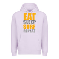 Lilac eat sleep surf repeat Premium Hoodie - Bettercallsaul